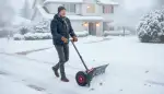 Effizient Schneeschaufeln mit Rädern