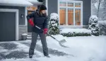 Robuster Helfer: Ihr Aluschneeschieber