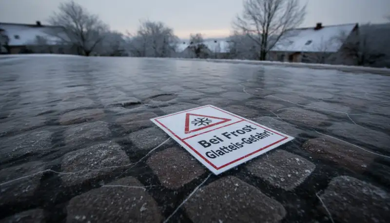 Glatteis Warnschild: Pflicht oder Kür?