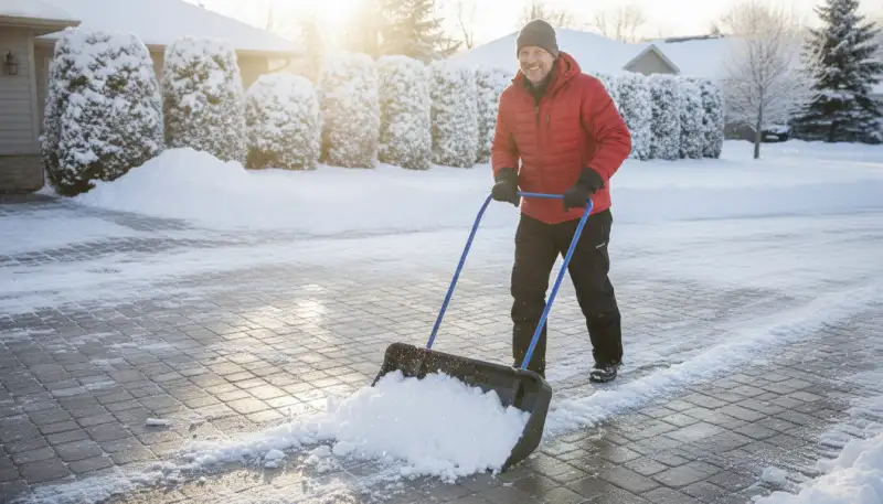 Meistern Sie den Winter: Breite, große Schneeschaufel
