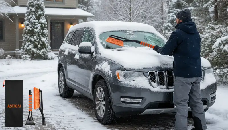 Schnee Besen Auto Teleskop: Der clevere Helfer