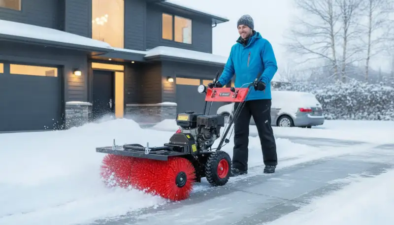 Schneeschieber mit Rädern und Motor: Effizient Räumen